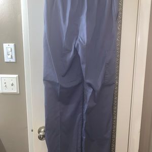 Gray scrub pants. Elastic waist band